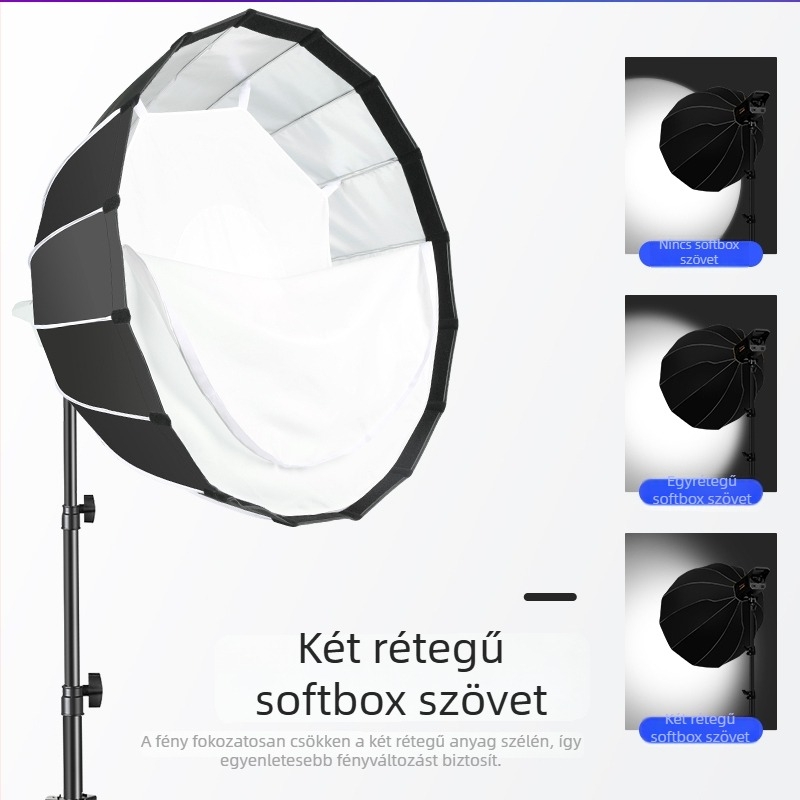 LED töltőfény élő közvetítéshez, mély vetítő rács, YM-S600, 100W, 110-220V, három színhőmérséklet