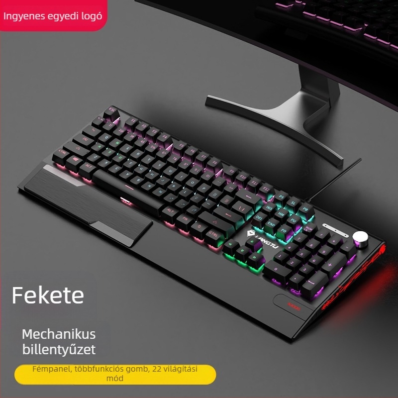 Langtu K1000 Mechanikus billentyűzet, egér és headset készlet – 104 gomb, vezetékes, RGB háttérvilágítás, mechanikus kapcsoló