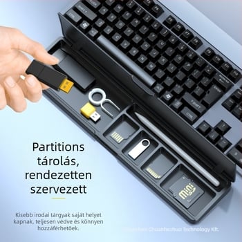 Játékhoz készült kettős oldalas csuklótámasz és tároló doboz a billentyűzethez (modell jp-1) – vízálló, csúszásmentes, kopásálló