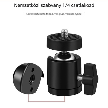 Asztali Pan-Tilt állvány okostelefonokhoz, 360° vízszintes és függőleges forgás, ABS, 68 g
