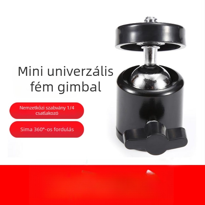 Asztali Pan-Tilt állvány okostelefonokhoz, 360° vízszintes és függőleges forgás, ABS, 68 g