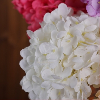 Mesterséges hortenzia virág, egy szárú, olajfestmény stílusú, esküvői dekoráció és fotózás kellékei