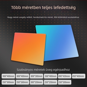 Testreszabható edzett üveg egérpad mikro-bevéséssel, egyedi logó, nagy asztali matrac játékokhoz és e-sporthoz