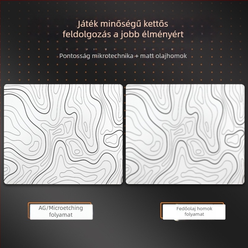 Testreszabható edzett üveg egérpad mikro-bevéséssel, egyedi logó, nagy asztali matrac játékokhoz és e-sporthoz