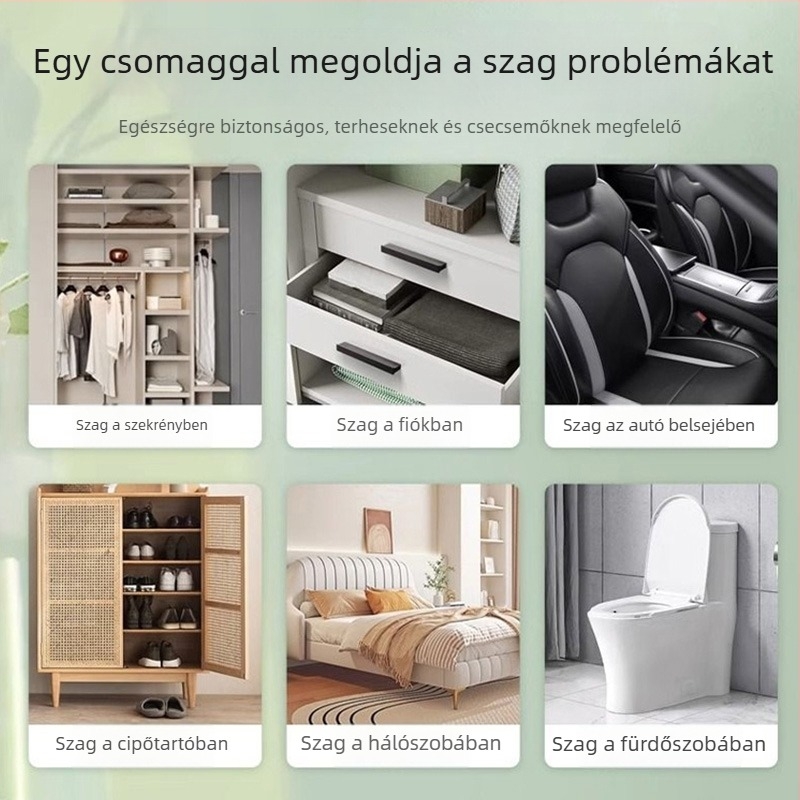 Autó belső illatosító jázmin szárított virággal és oolong tea illattal, nano ásványi kristályok, természetes kivitelezés, modern dizájn