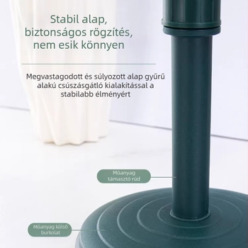 Asztali telefon-tartó – teleszkóposan állítható, rezgéscsillapító, műanyag, univerzális