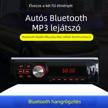 Autós MP3 lejátszó 17-es sorozat, műanyag tokozás, 12V tápegység, ISO interfész, autóban MP3 lejátszás
