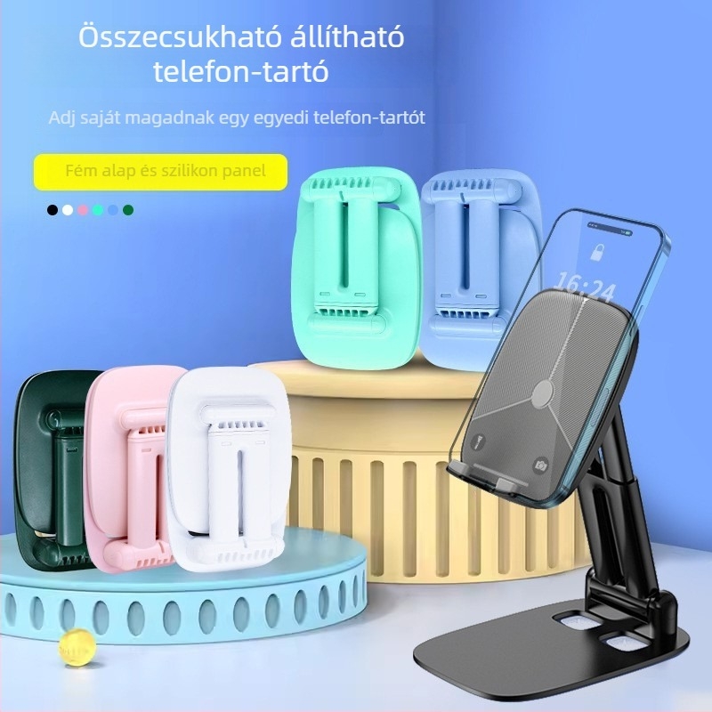 Asztali telefontartó, ABS anyag, összecsukható kialakítás, Record Work márka, testreszabás támogatott, 3C tanúsítvány 2020010907343370