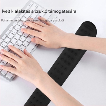 Memóriahabos csuklótámasz egérhez, nagy pad, Lycra + memóriahab + PU aljzattal, műanyag öntés, OEM testreszabás