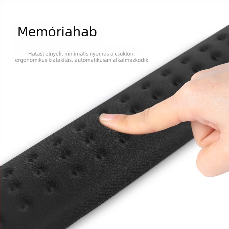 Memóriahabos csuklótámasz egérhez, nagy pad, Lycra + memóriahab + PU aljzattal, műanyag öntés, OEM testreszabás