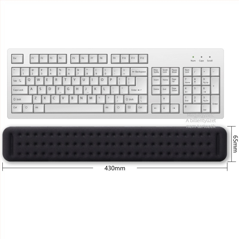 Memóriahabos csuklótámasz egérhez, nagy pad, Lycra + memóriahab + PU aljzattal, műanyag öntés, OEM testreszabás