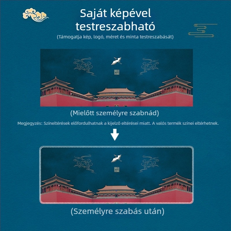 Egérpad – Természetes gumi, Csúszásmentes, Hőtranszfer, Logó nyomtatás, Testreszabható