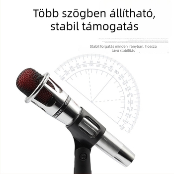 Mys asztali mikrofonállvány, háromlábú – műanyag, általános célú