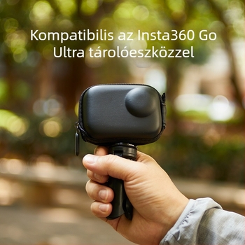 Shadowstone Insta360 Go Ultra tároló táska — vízálló EVA+ velúr tok, Go Ultra kompatibilis, hordozható kamera-szervező