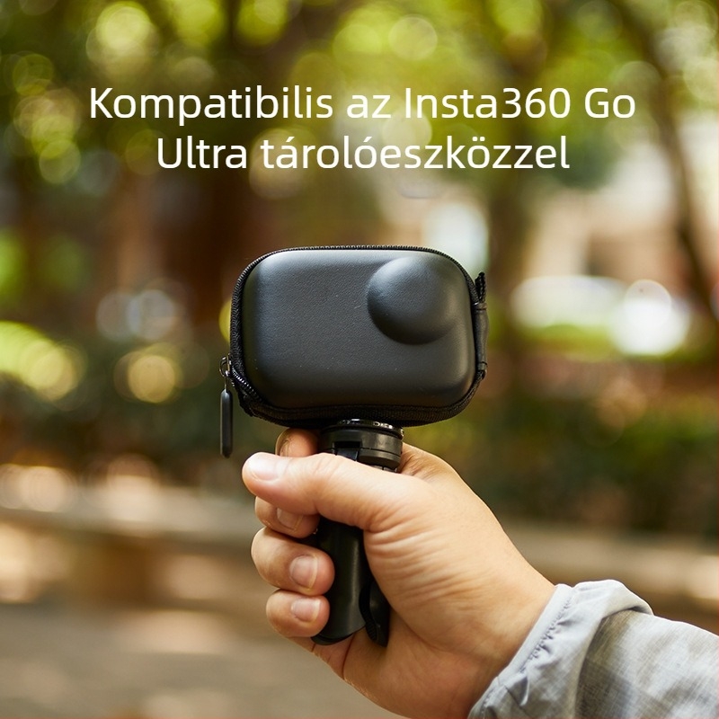 Shadowstone Insta360 Go Ultra tároló táska — vízálló EVA+ velúr tok, Go Ultra kompatibilis, hordozható kamera-szervező