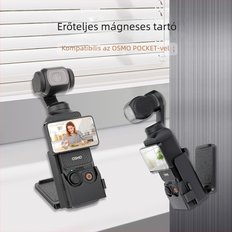 DJI Pocket3 mágneses tartóalap – autós vákuumos rögzítés és multifunkcionális asztali fixálás OSMO