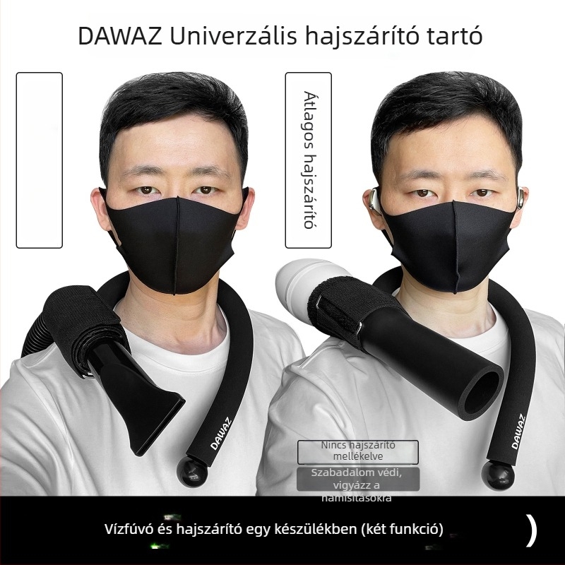 Kutyákhoz való hajszárító nyakba rögzítő tartó — fém, DAWAZ, 1 db