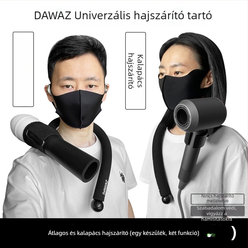 Kutyákhoz való hajszárító nyakba rögzítő tartó — fém, DAWAZ, 1 db