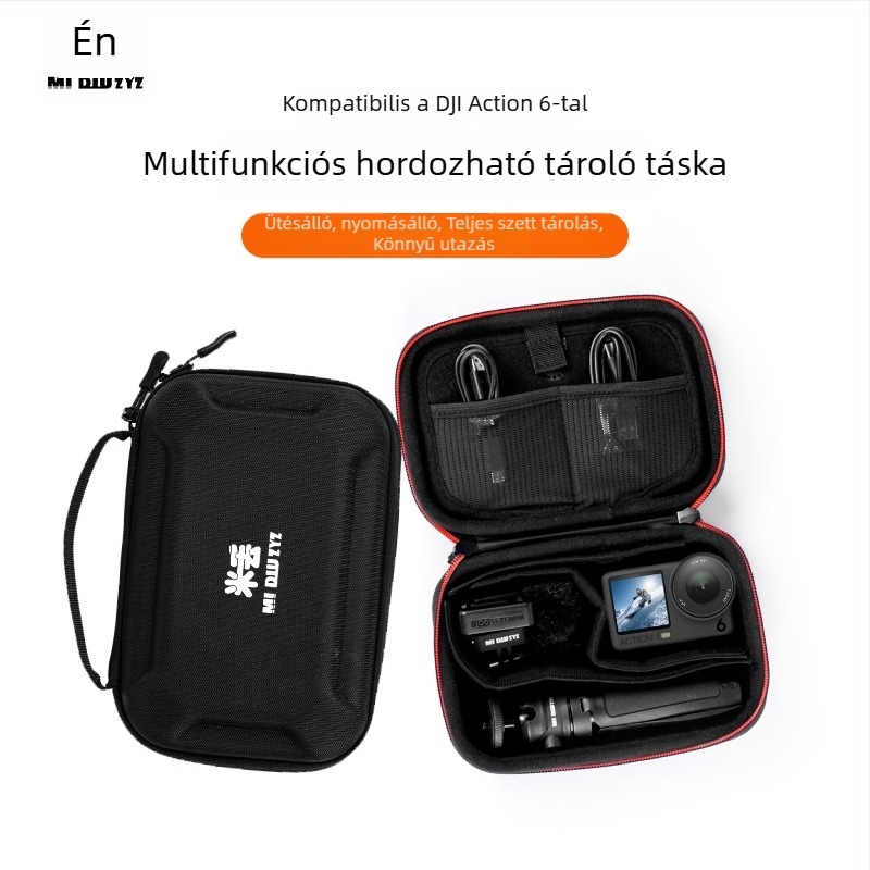 DJI Action 3/4 védő keményhéjas EVA kamera táska | vászon testű tok, hordozható