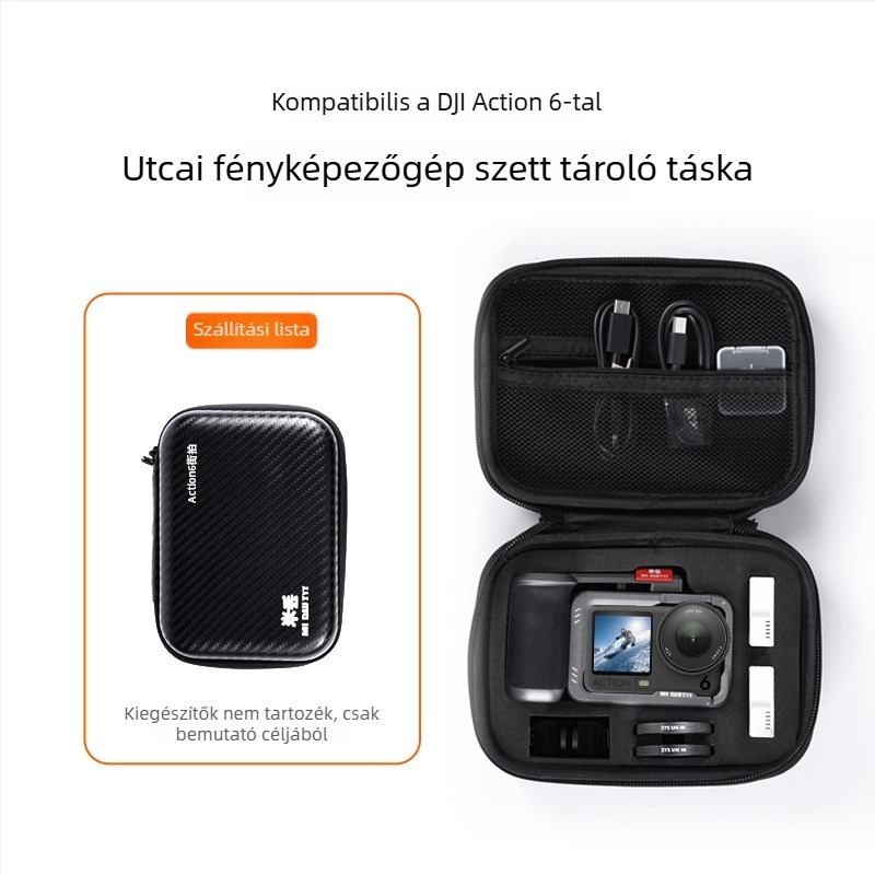 DJI Action 3/4 védő keményhéjas EVA kamera táska | vászon testű tok, hordozható