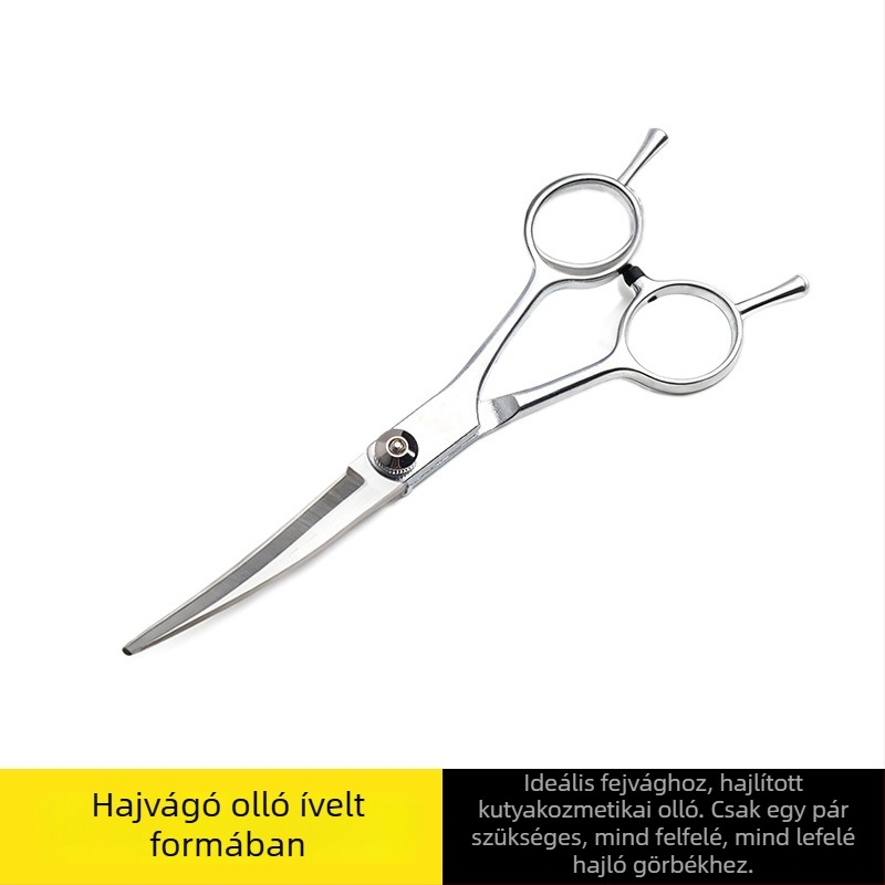 Kisállatgondozó olló készlet egyenes és görbe pengékkel (rozsdamentes acél; Márka: Taniyaki; Kutyáknak; Engedélyezett magánmárka)