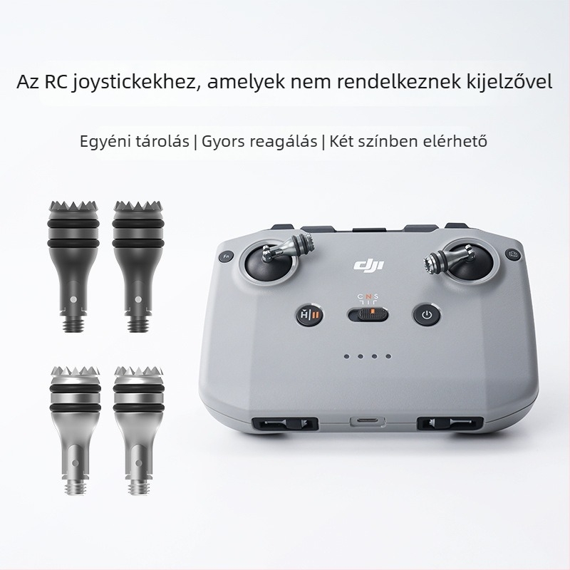 DJI távirányítóhoz teleszkópos joystick – alumínium-ötvözet és szilikon, modell 1474200, kompatibil DJI RC1/RC2, logó nyomtatása elérhető