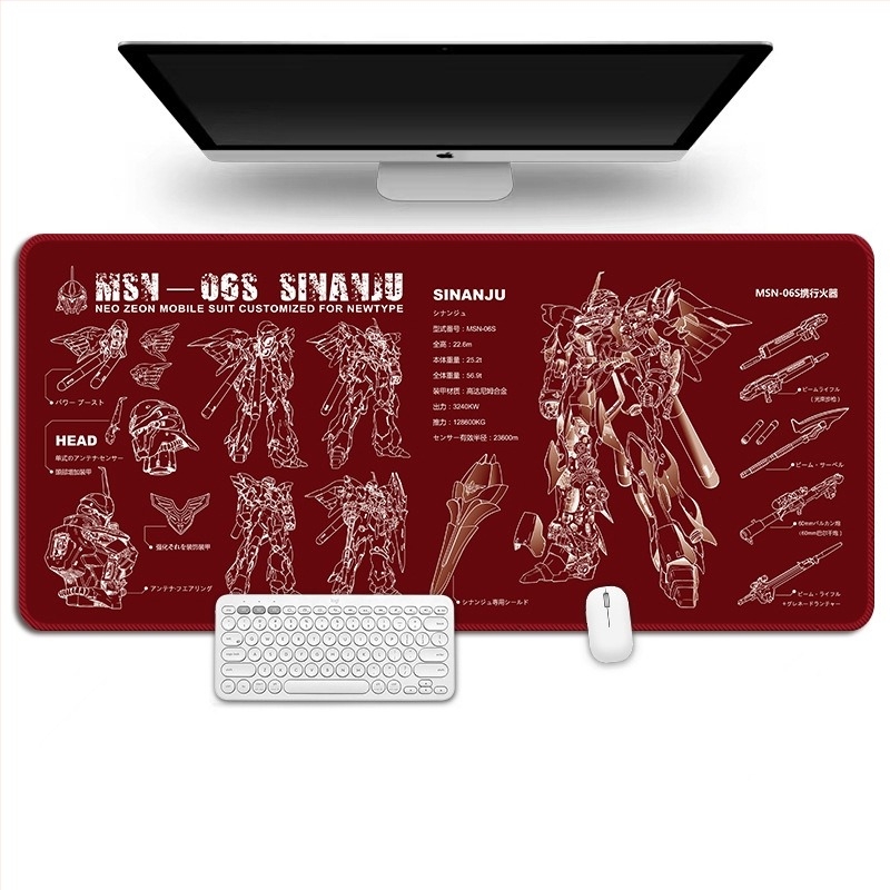 Thunderfire Egérpad fegyver szétszerelési diagrammal – nagy méretű 300×600 mm, csúszásmentes, egyoldalas, hőtranszfer nyomtatás, animációs játékstílus
