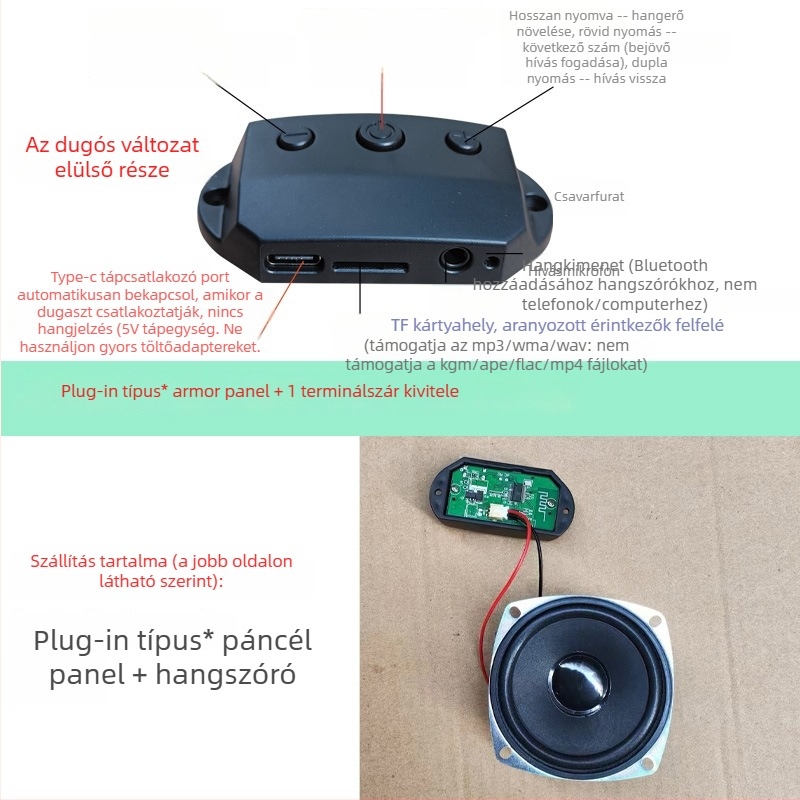Bluetooth modul audio vevő Armor hangszóró PCB, 2 réteg FR-4, Lead-Tin Plating