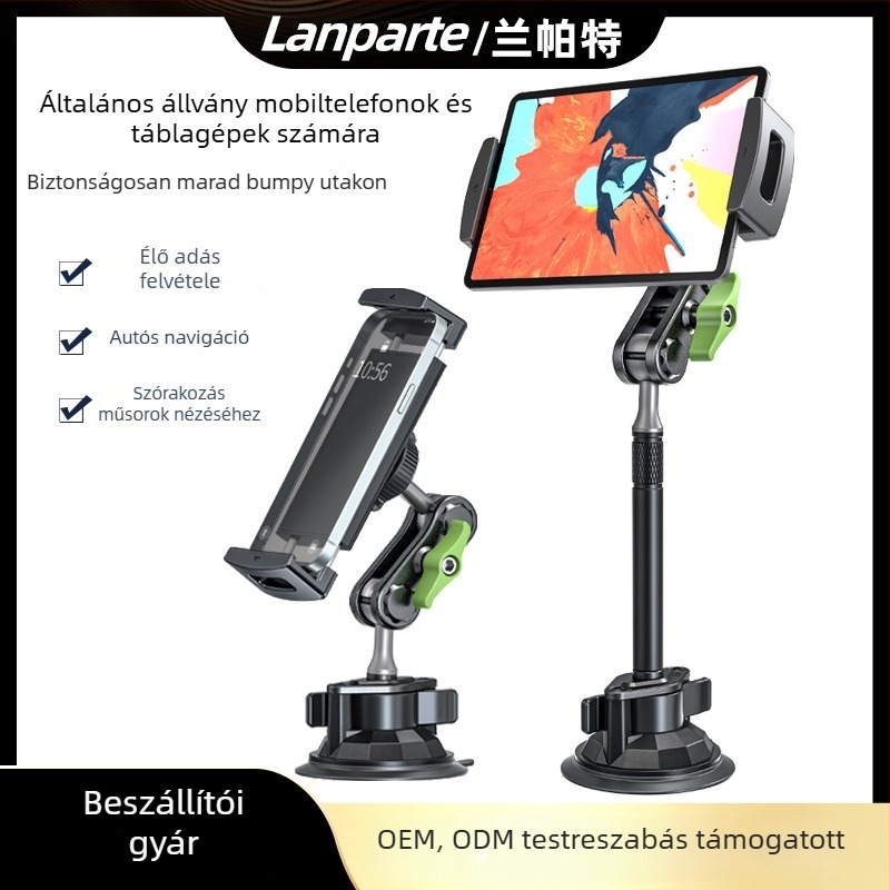 Lanparte VMA-P1 autóba szerelhető tablet- és telefon-tartó, univerzális tabletatartó, kompatibil iPhone/iPad/iPod, 583 g