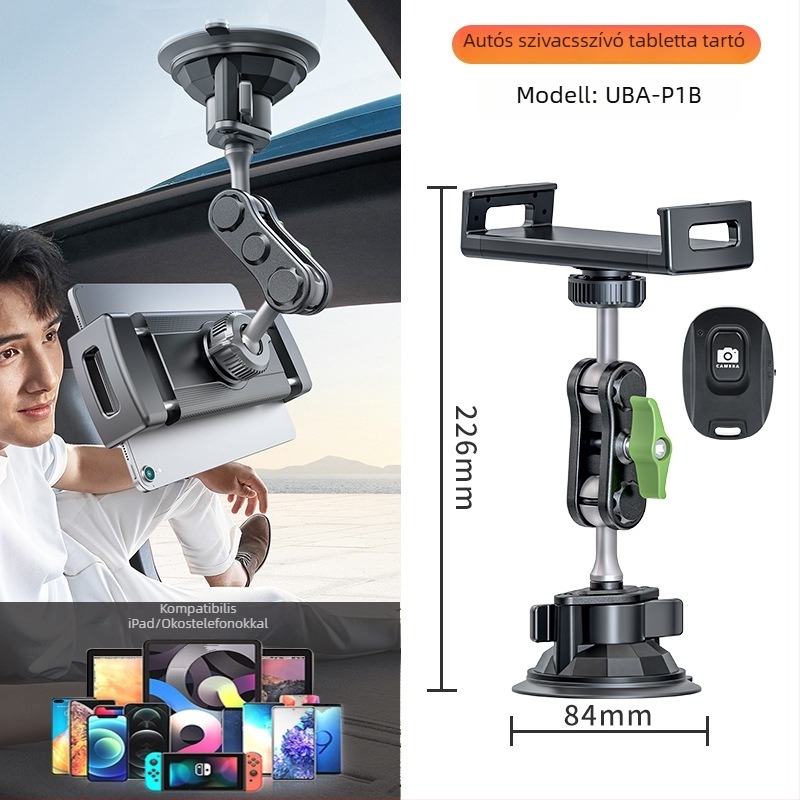 Lanparte VMA-P1 autóba szerelhető tablet- és telefon-tartó, univerzális tabletatartó, kompatibil iPhone/iPad/iPod, 583 g