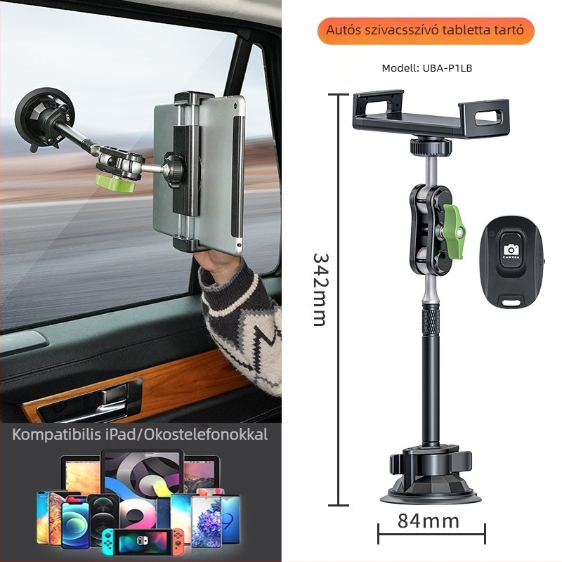 Lanparte VMA-P1 autóba szerelhető tablet- és telefon-tartó, univerzális tabletatartó, kompatibil iPhone/iPad/iPod, 583 g