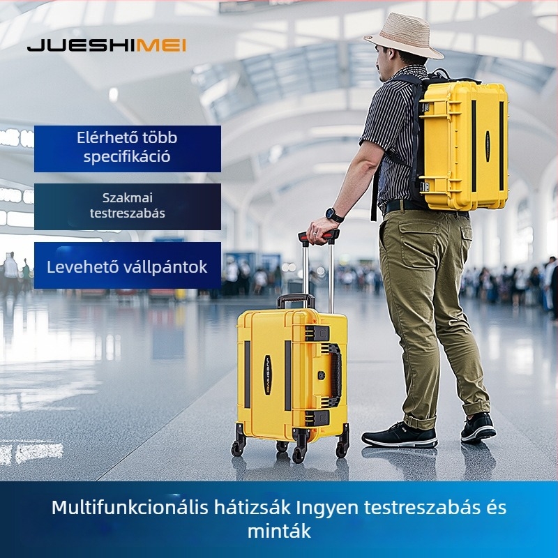 Fényképezőgép felszerelés hátizsákszerű keményhéjú, vízálló műanyag tok, JUESHIMEI, JSM-M sorozat