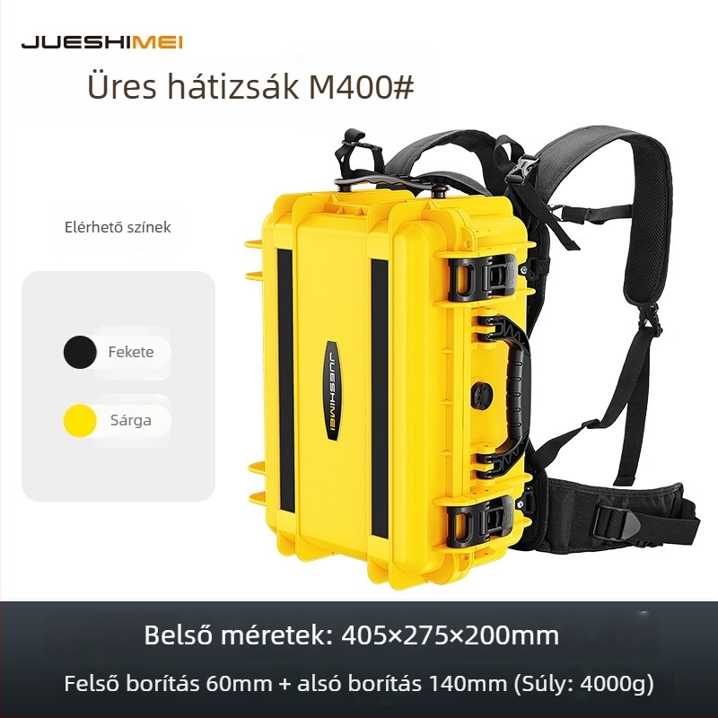 Fényképezőgép felszerelés hátizsákszerű keményhéjú, vízálló műanyag tok, JUESHIMEI, JSM-M sorozat