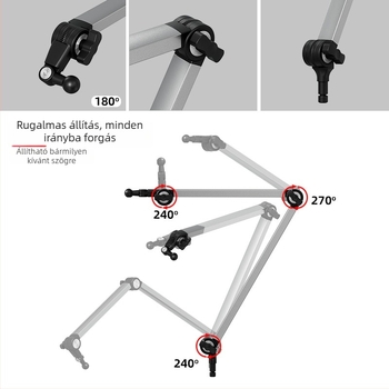 XQS XB-22 Összecsukható konzol tabletatartó asztali és éjjeli használatra, 250 g, OEM feldolgozás, magáncímke elérhető