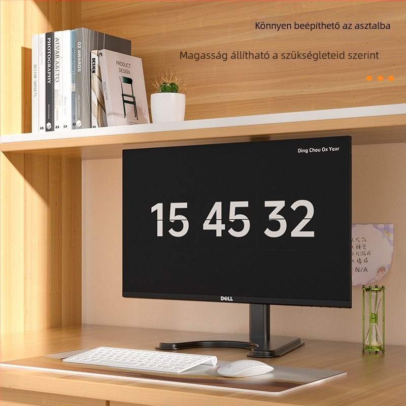 VESA-kompatibilis monitorállvány emelő típusú kivitel, állítható magasság és forgatás