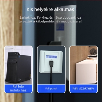 Category 5e hálózati twisted-pair kábel 90°-os hajlított RJ-45 csatlakozóval, oxigéntől mentes réz, beltéri használatra, 100 Mbps