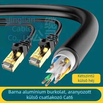 Cat6 hálózati patch kábel - Cat6, átviteli sebesség 1Kpbs, üzemeltetési tartomány -40°C-tól 70°C-ig, húzószilárdság 1 N, univerzális felhasználás