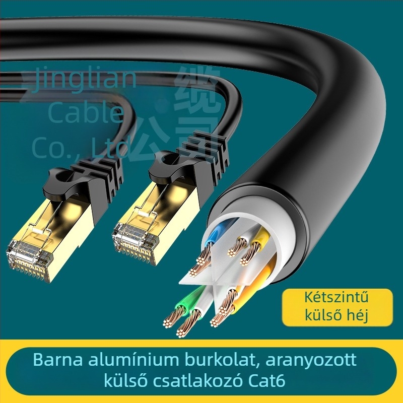 Cat6 hálózati patch kábel - Cat6, átviteli sebesség 1Kpbs, üzemeltetési tartomány -40°C-tól 70°C-ig, húzószilárdság 1 N, univerzális felhasználás