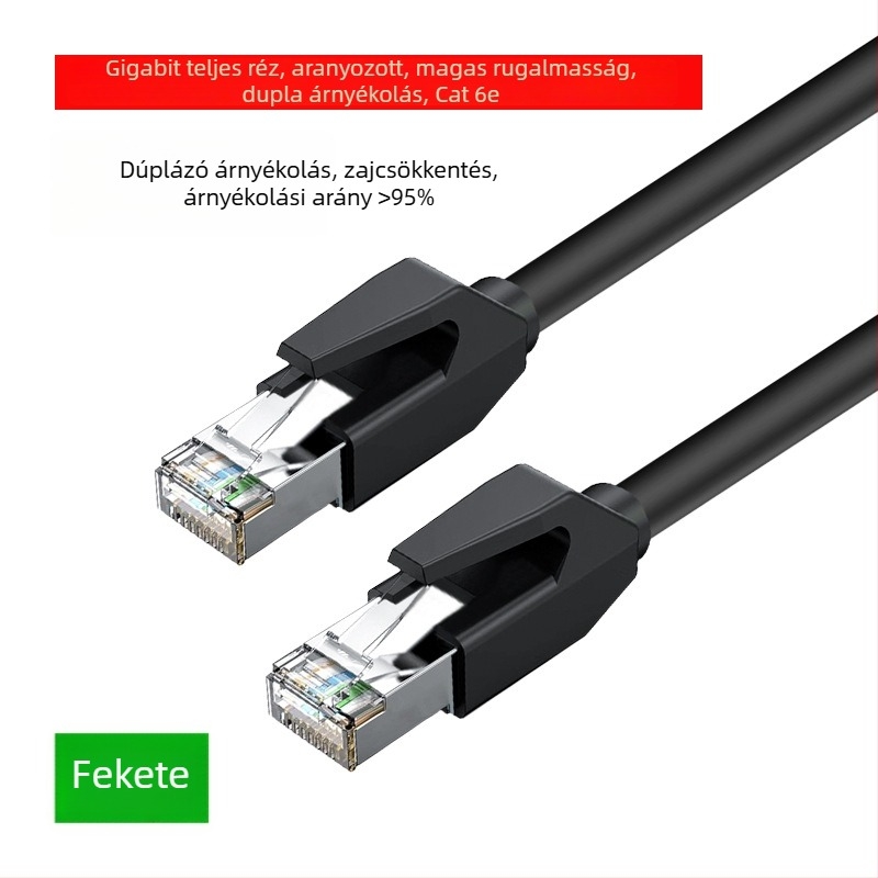 Category 6e Shielded hálózati kábel, Twisted Pair, 1000 Mbps, Copper-clad Aluminum vezető, beltéri/kültéri használatra