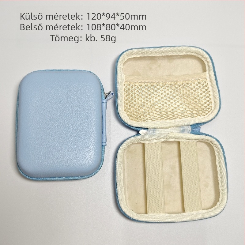 Kézi kamera tároló táska, kemény EVA tokozással, por- és vízálló, teherbírás 1 kg, modell 01, EVA kompozit + szövet konstrukció