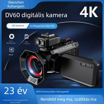 All-in-One 4K WiFi Kamera 50x optikai zoom, CMOS szenzor, 3,0 hüvelykes LCD