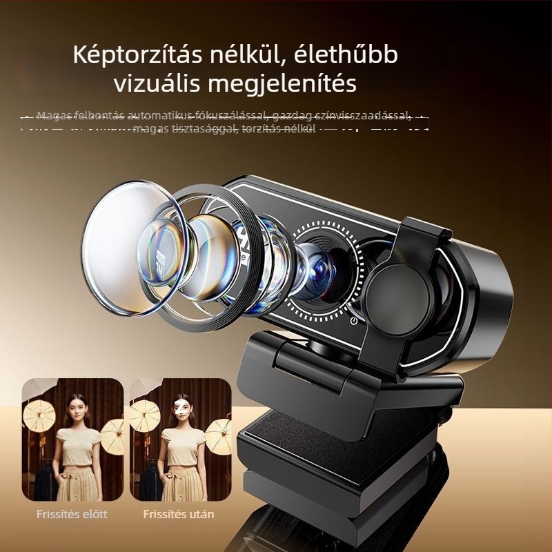 Okos PTZ kamera asztali számítógépekhez, 4K felbontással, 800k szenzorral és USB 2.0 interfésszel