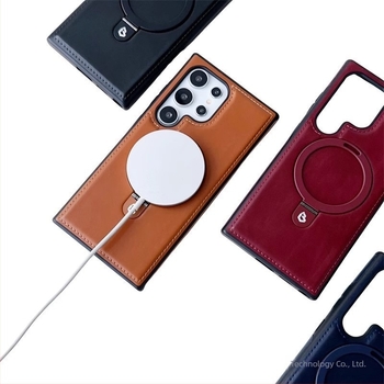 Samsung S26 Ultra bőr mágneses állványos tok - prémium bőr védelem, vízálló, ütésálló, csúszásmentes, porálló