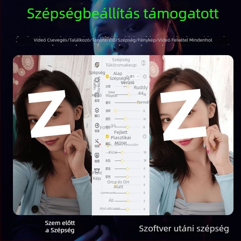 Okos PTZ kamera asztali számítógéphez, 4K felbontás, 800K szenzor, USB 2.0