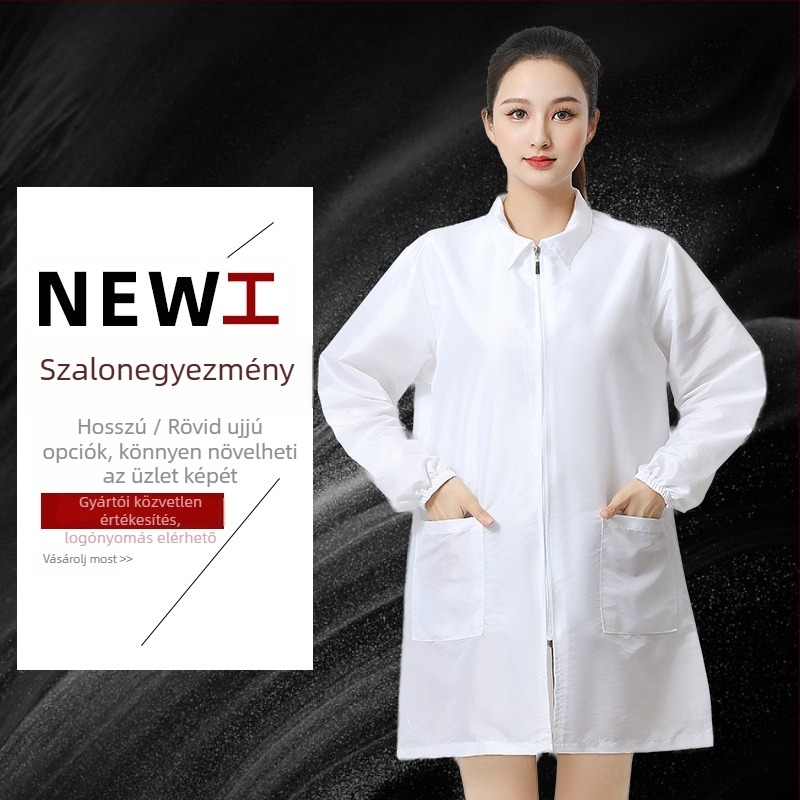 Fodrászathoz ujjakkal ellátott kötény – anti-szennyeződés, stílus: Koreai verzió, anyag: Egyéb