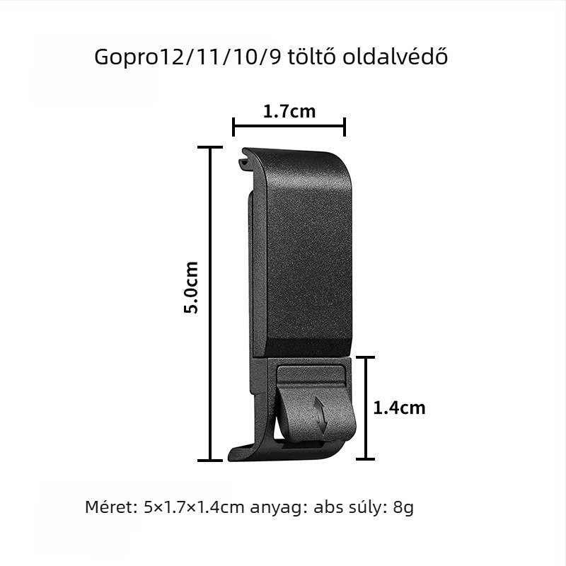 GoPro 10/11/12/13 műanyag keret védő ketrec akkumulátorfedéllel – PA anyag; tartalmaz keret, alap, hosszú csavarok, lencsefedél, akkumulátorfedél; csomagolás tartalmazva; kompatibil GoPro 9