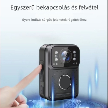 DSJ-H3 Rendőrségi testre hordható kamera 10x optikai zoom, 1080p, éjjellátás, 1,5-inch LCD, 3D mikrofon