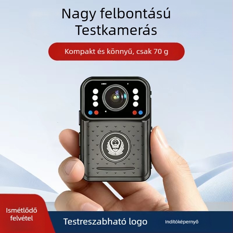DSJ-H3 Rendőrségi testre hordható kamera 10x optikai zoom, 1080p, éjjellátás, 1,5-inch LCD, 3D mikrofon