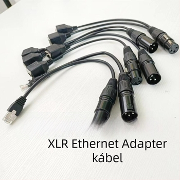 DMX512 XLR–RJ45 színházi világítási adapter – háromvezetékes kábel, beltéri használat, 100–220V