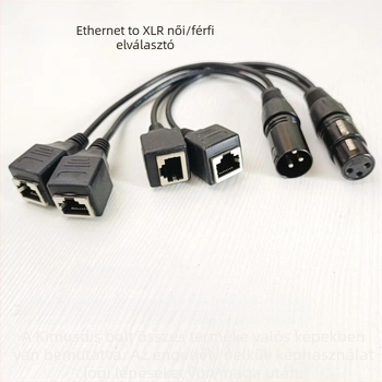 DMX512 XLR–RJ45 színházi világítási adapter – háromvezetékes kábel, beltéri használat, 100–220V